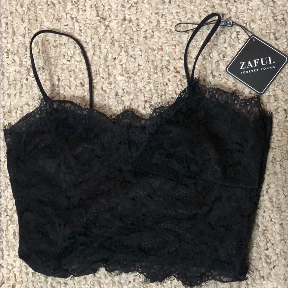 Black lace top